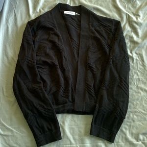 Calvin Klein Black Sweater W/ Knitted Pattern